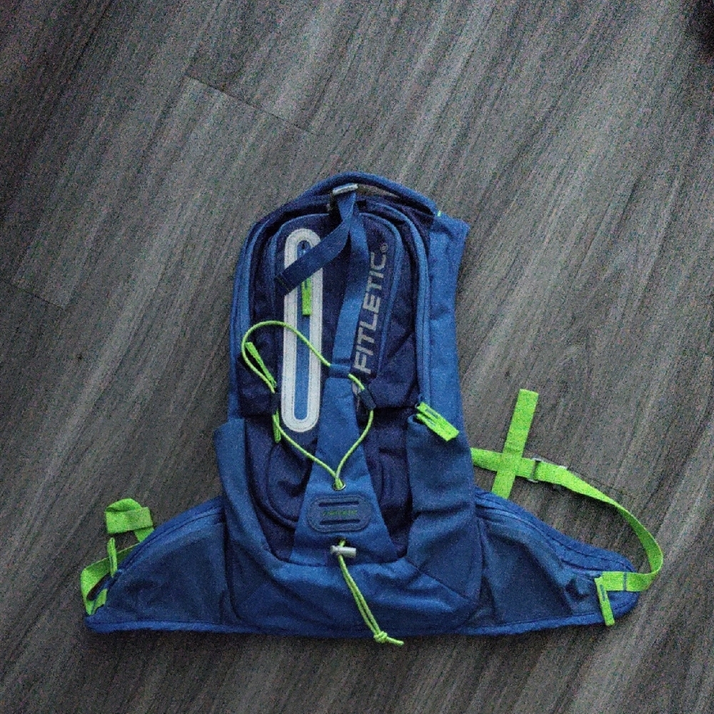 Fitletic Blue and Green Hydration Backpack